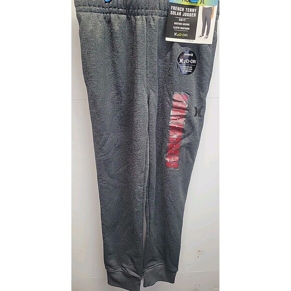 Hurley Boys Solar Jogger Cool H20 Dri-Fit Pants w/ Pockets Grey NWT - Picture 1 of 9